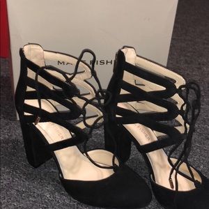 Marc Fisher Black Suede Shellie Heels 7.5